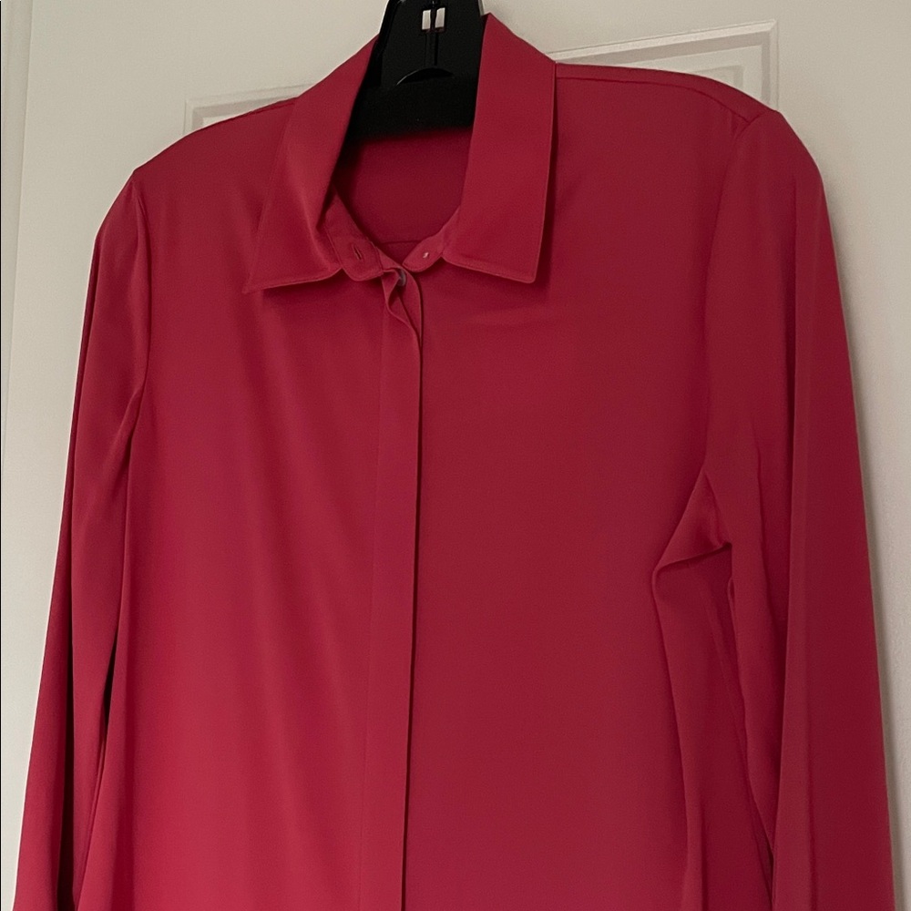 Theory Vibrant Pink Blouse